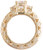 1 Carat Round CZ Estate Style Wedding Set