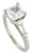 Cushion Cut CZ Baguette Solitaire