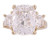 6.00Ct Antique Cushion Cut Three Stone Ring