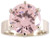 4.00Ct Pink Round Cubic Zirconia Wide Band Solitaire