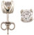 Solid 14 Karat White Gold Setting .50Ct Each Ear