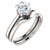 1.00CT Custom Designer Solitaire Engagement Crown Setting With Matching Band