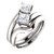 .50ct Each Princess Cut 14Kt White Gold Custom 2 Stone Engagement Ring With Matching Band