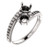 .50ct Each Round 14Kt White Gold Custom 2 Stone Accented Band Engagement Ring