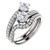 .50ct Each Round 14Kt White Gold Custom 2 Stone Engagement Ring With Matching Band
