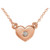 14Kt Pink Gold Heart Shaped Cubic Zirconia Pendant