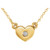 14Kt Yellow Gold Heart Shaped Cubic Zirconia Pendant