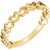 14Kt Yellow Gold Alternating Hearts Band