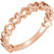 14Kt Pink Gold Alternating Hearts Band