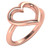 14Kt Pink Gold Heart Shaped Ring
