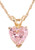 Gorgeous 1.25Ct Pink Heart Cubic Zirconia Pendant