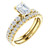 Matching CZ Band in Solid 14 Karat Yellow Gold Band