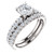 Stackable CZ Band inSolid 14 Karat White Gold
