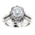 Stunning Cubic Zirconia in Solid 14 Karat White Gold