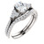 Oval Cubic Zirconia Wedding Set