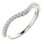 Solid 14 Karat White Gold Curved Band