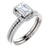 Classic & Beautiful 1 Carat Emerald Cut Cubic Zirconia Wedding Set