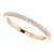 Solid 14 Karat Pink Gold Cubic Zirconia Band