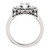 Cubic Zirconia Engagement Ring in Solid 14 Karat White Gold