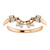 Curved Matching CZ Wedding Band in Solid 14 Karat Pink Gold