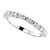 Fine Cubic Zirconia Stackable Bridal Band in Solid 14 Karat White Gold