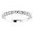 Lovely Cubic Zirconia Stackable Band in Solid 14 Karat White Gold
