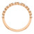 Solid 14 Karat Rose Gold Half Eternity Band