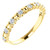 Solid 14 Karat Yellow Gold Stackable Half Eternity Band