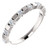 Stackable Cubic Zirconia Half Eternity Band in Solid 14 Karat White Gold