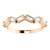 Bezel Set Straight Baguette Half Eternity Band in Solid 14 Karat Rose Gold