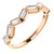 Fine Straight Baguette Cubic Zirconia Stackable Wedding Band