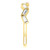 Solid 14 Karat Yellow Gold Half Eternity Cubic Zirconia Band