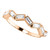 Solid 14 Karat Rose Gold Straight Baguette Stackable Band
