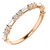 Stunning Cubic Zirconia Stackable Band in Solid 14 Karat Pink Gold