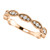 Stackable Cubic Zirconia Wedding Band in Solid 14 Karat Rose Gold