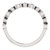 Stackable Half Eternity Band in Solid 14 Karat White Gold