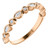 Lovely Cubic Zirconia Stackable Wedding Band in Solid 14 Karat Rose Gold