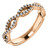 Worlds Finest Cubic Zirconia Stackable Infinity Band in Solid 14 Karat Rose Gold