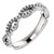Stackable Cubic Zirconia Infinity Design Band in Solid 14 Karat White Gold
