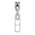 Solid 14 Karat White Gold Stackable Cubic Zirconia Wedding Band