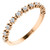 Pink Gold Stackable Cubic Zirconia Wedding Band