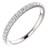 Highest Quality Cubic Zirconia Stackable Anniversary Band in Solid 14 Karat White Gold