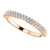 Fine Cubic Zirconia Stackable Rose Gold Eternity Band