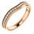 Solid 14 Karat Rose Gold Matching Cubic Zirconia Wedding Band
