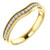 Solid 14 Karat Yellow Gold Cubic Zirconia Matching Wedding Band