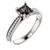 Solid 14 Karat White Gold Setting With Your Choice of Center Stone