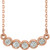Solid 14K Rose Gold Bezel Round Necklace Setting