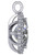 Solid 14 Karat White Gold Setting Oval 8 Carat Halo Pendant