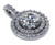 Flawless Cubic Zirconia Double Halo 1 Carat Pendant