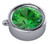 Stunning 2.50 Ct Round Emerald Cubic Zirconia Bezel Pendant